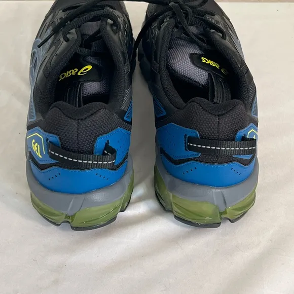 ASICS Gel-Quantum 90 Men’s Size 9 SAMPLE 1201A064 Shoes BLACK Blue Yellow NEW
