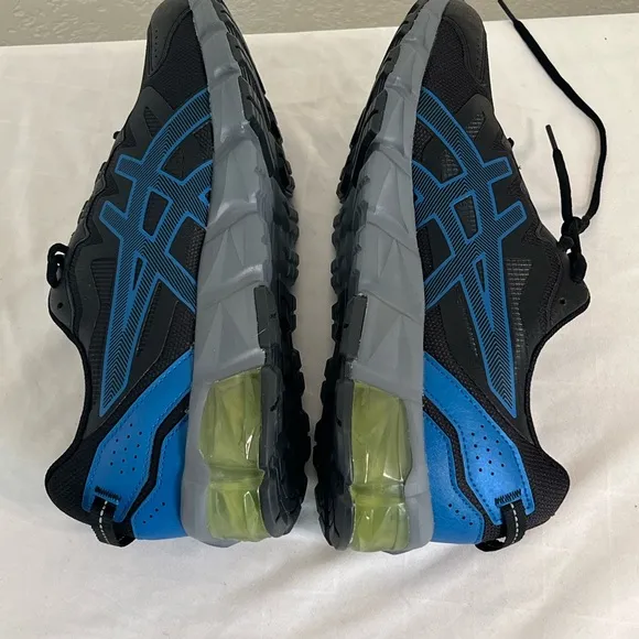 ASICS Gel-Quantum 90 Men’s Size 9 SAMPLE 1201A064 Shoes BLACK Blue Yellow NEW