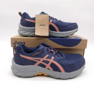 Asics Gel-Venture 9 Running Shoes Women Size 6 Indigo Blue/Papaya Trail Outdoor