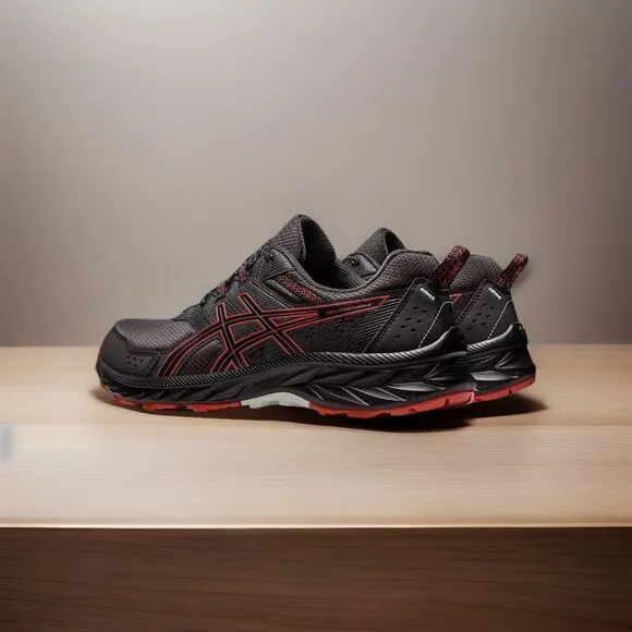Asics Gel-Venture 9 Trail Running Shoes Grey Red Men’s Size 12 4E Extra Wide