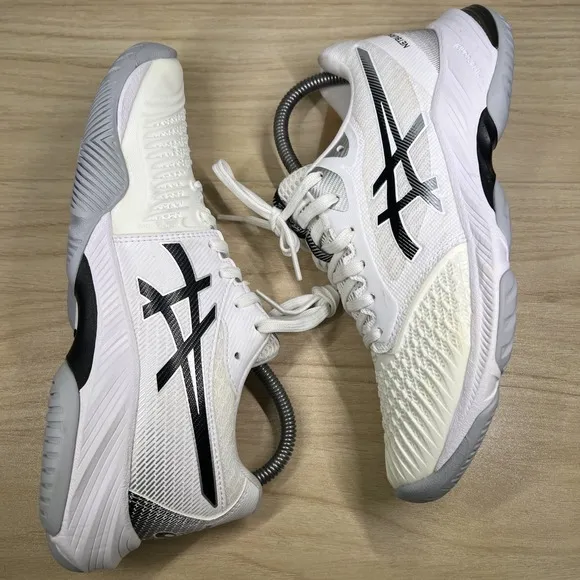 Asics Shoes Netburner Ballistic FF 3 Volleyball Court Women's 7 White 1052A069