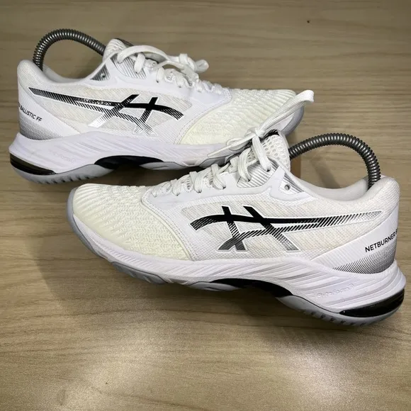 Asics Shoes Netburner Ballistic FF 3 Volleyball Court Women's 7 White 1052A069
