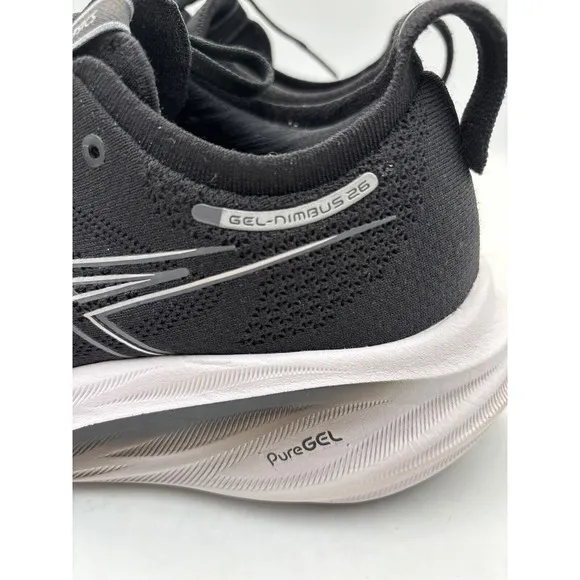 ASICS Women Gel-Nimbus 26 1012B601 Black Running Shoes Sneakers Size 9.5