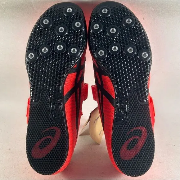 ASICS Triple Jump Pro 3 Mens Track And Field Shoes Cleats Sunrise Red Size 10
