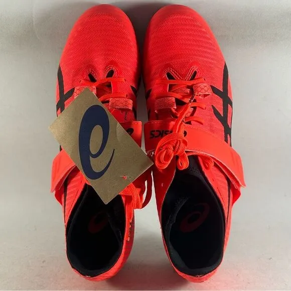 ASICS Triple Jump Pro 3 Mens Track And Field Shoes Cleats Sunrise Red Size 10