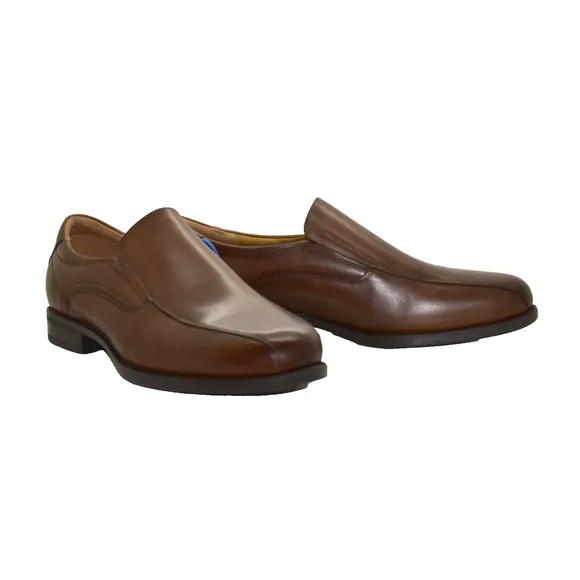 B0 NEW FLORSHEIM Forecast Cognac Leather Bike Toe Ortholite Loafer Shoes Size 12