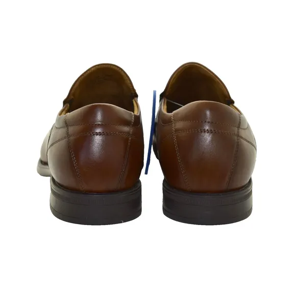 B0 NEW FLORSHEIM Forecast Cognac Leather Bike Toe Ortholite Loafer Shoes Size 12