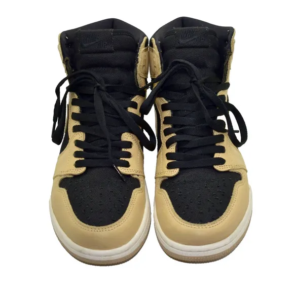 B2 Auth NIKE AIR JORDAN 1 Retro Hi OG Heirloom Tan Black Shoes 555088-202 Size 9