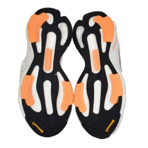 B4 NIB ADIDAS Solar Glide 5 White Silver Lt Orange Running Shoes GX5496 Size 5.5