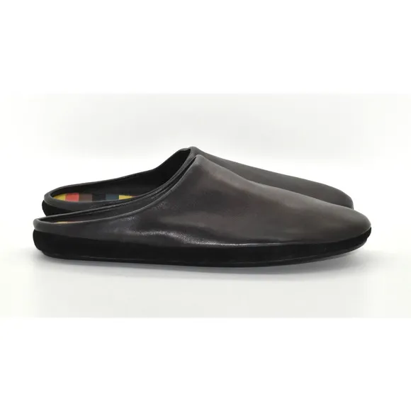 B5 Auth PAUL SMITH Noah Brown Full Grain Leather Slide Casual Shoes Size 8 US 9