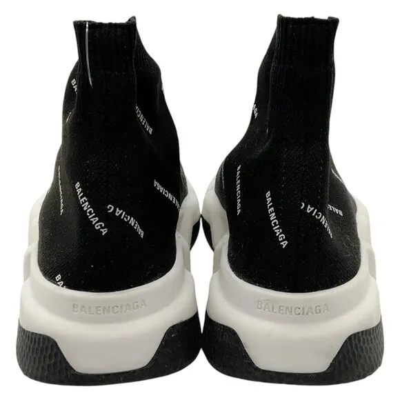 Balenciaga Kids Black Logo Speed Sneakers