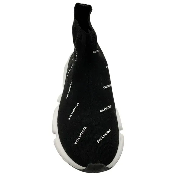 Balenciaga Kids Black Logo Speed Sneakers