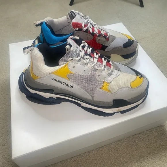 Balenciaga Track Mens Bi Color Yellow and Red