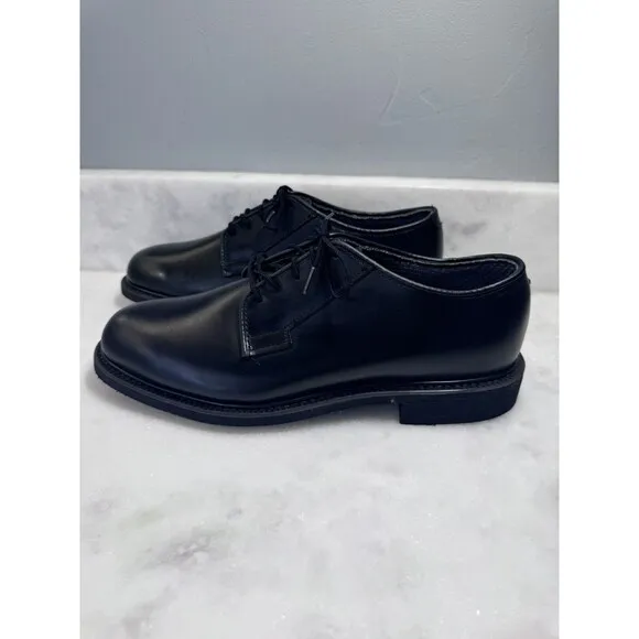 BATES Uniform Military Dress Shoe Black Leather Oxfords 00968 Mens Size 9B EUC