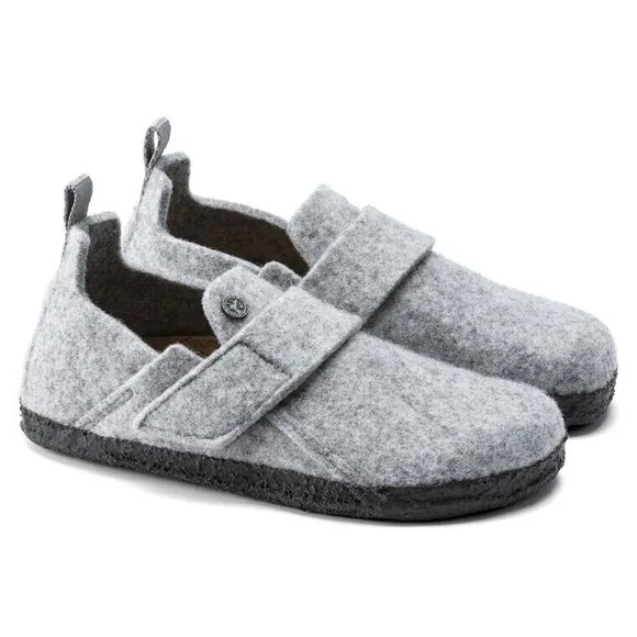 Birkenstock Shoes Youth L 2 Zermatt HL Unisex N Fit Lt Gray Wool/Felt Slippers
