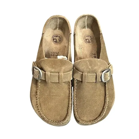 Birkenstock Unisex Buckley Suede Clog Brown L8/M6 Boho Cozy Outdoor Hippie