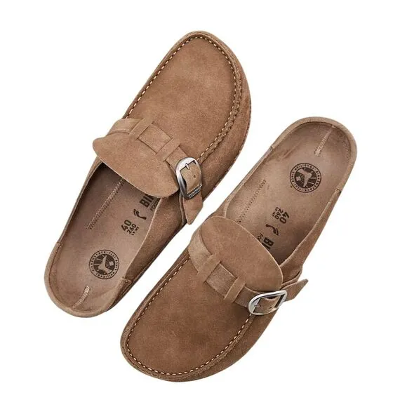 Birkenstock Unisex Buckley Suede Clog Brown L8/M6 Boho Cozy Outdoor Hippie
