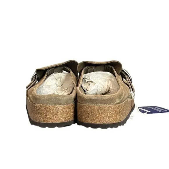 Birkenstock Unisex Buckley Suede Clog Brown L8/M6 Boho Cozy Outdoor Hippie