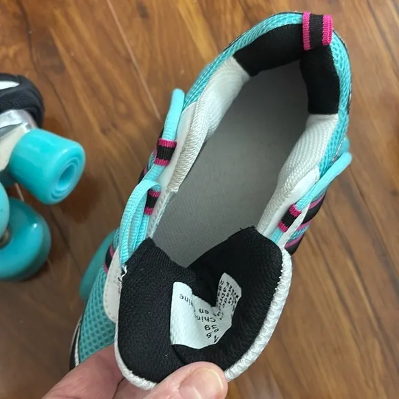 Blue and Black Roller Skates with elbow and knee pads included!