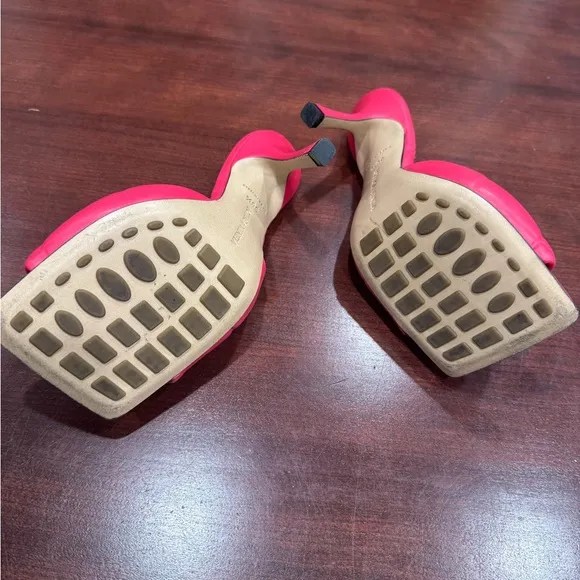 Bottega Veneta Hot Pink Quilted Sandals Slides Mules 36.5 6.5