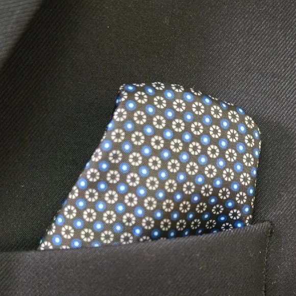 Boys Lauren Ralph Lauren 12R Navy Blazer Gold Buttons pocket handkerchief