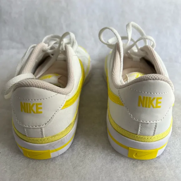 Boy's Nike Court Legacy Sneakers Size 7Y White Yellow
