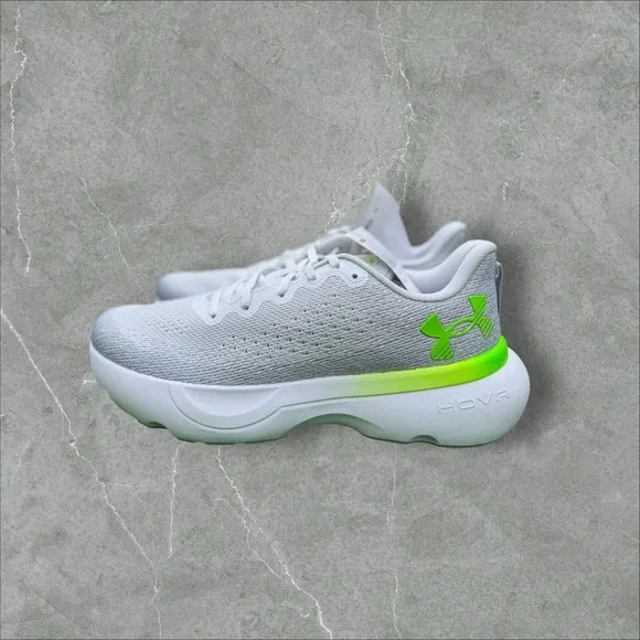 Brand New - Men's Size 10 - Under Armour HOVR Infinite Pro White High Vis Yellow