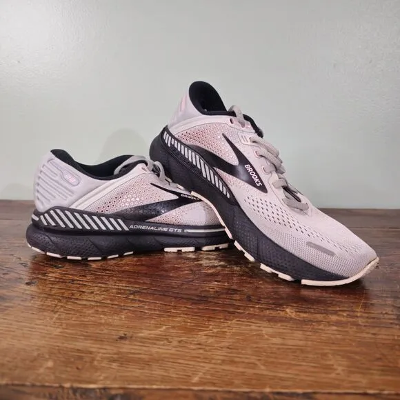 Brooks Adrenaline GTS 22 Gray/Rose/Black Womens 7.5 - 1203531B035
