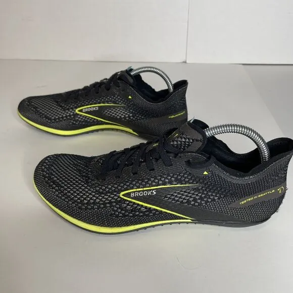 Brooks ELMN8  6 Unisex Running Shoes Men’s Size 9.5D Spikes Black 1000401D013