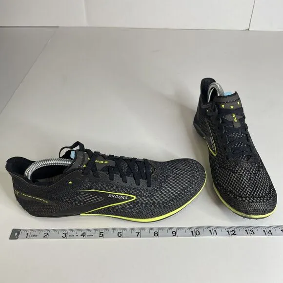 Brooks ELMN8  6 Unisex Running Shoes Men’s Size 9.5D Spikes Black 1000401D013