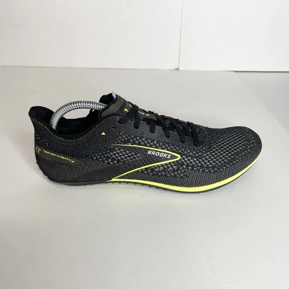 Brooks ELMN8  6 Unisex Running Shoes Men’s Size 9.5D Spikes Black 1000401D013