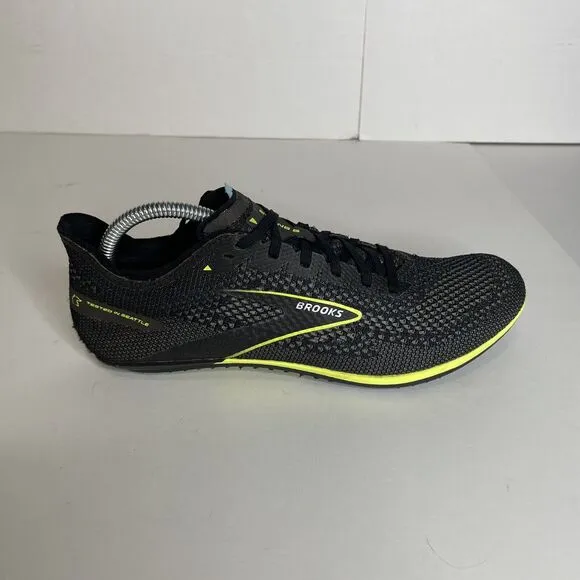 Brooks ELMN8  6 Unisex Running Shoes Men’s Size 9.5D Spikes Black 1000401D013