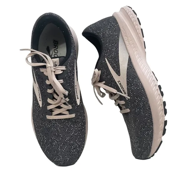 Brooks Launch 7 Running Shoes Sneakers Black Pearl Hushed Violet Size 9