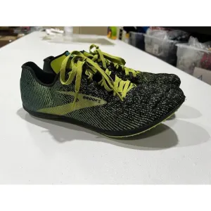 Brooks Mach 19 Edition Black and Green Track/Cross Country Spikes(extra Spikes)