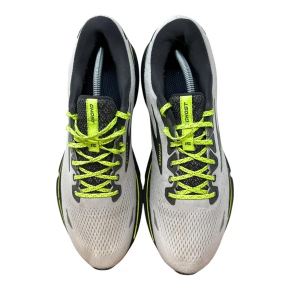 Brooks Mens Ghost 15 1103931D125 White Running Shoes Sneakers Size 11.5 D