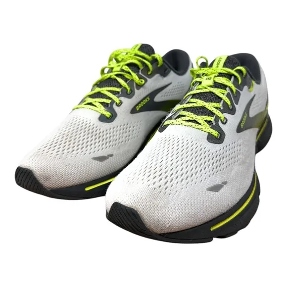 Brooks Mens Ghost 15 1103931D125 White Running Shoes Sneakers Size 11.5 D