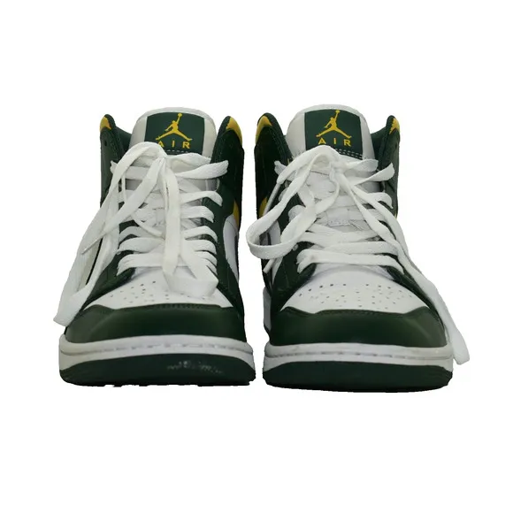 C0 Auth NIKE AIR JORDAN 1 Mid Sonics Green/Pollen-Wht Shoes 554724-371 Size 8.5