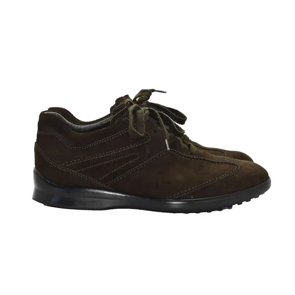 C2 Auth TODS Espresso Suede Mid Top Lace Up Sneaker Shoes Size 8.5/US 9.5