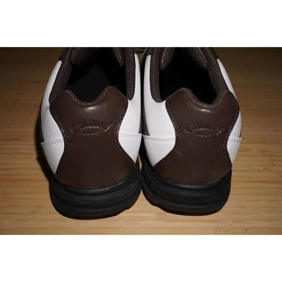 Callaway CG Sport Golf Shoes Cleats White Brown M392-14 Size 9.5