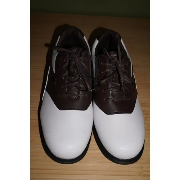 Callaway CG Sport Golf Shoes Cleats White Brown M392-14 Size 9.5
