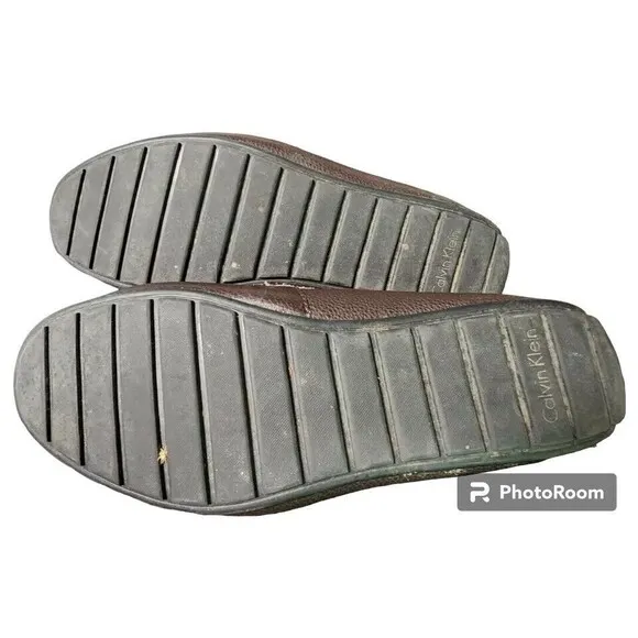 Calvin Klein Leather Driving Shoes Brown Size 10 EU 43 Ivan Penny Driver