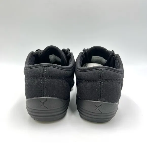 Capezio Kids DS03 Black Canvas Dansneakers Dance Sneakers Shoes Big Girls 4 NEW