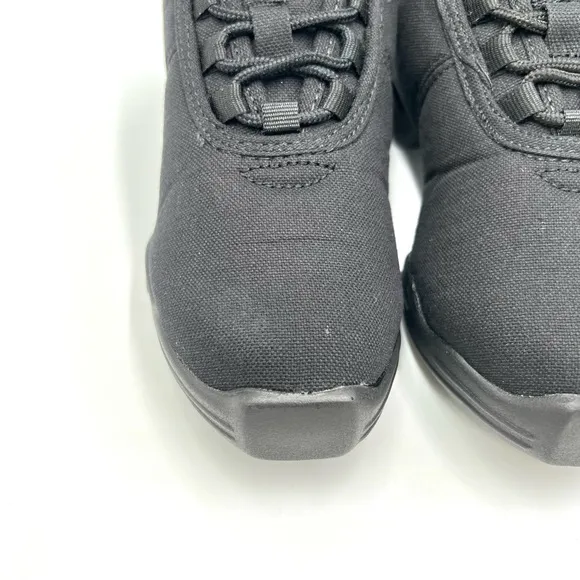 Capezio Kids DS03 Black Canvas Dansneakers Dance Sneakers Shoes Big Girls 4 NEW