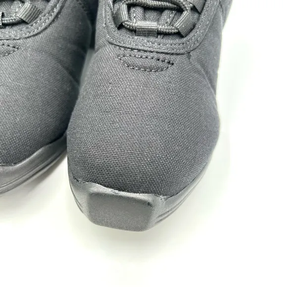 Capezio Kids DS03 Black Canvas Dansneakers Dance Sneakers Shoes Big Girls 4 NEW