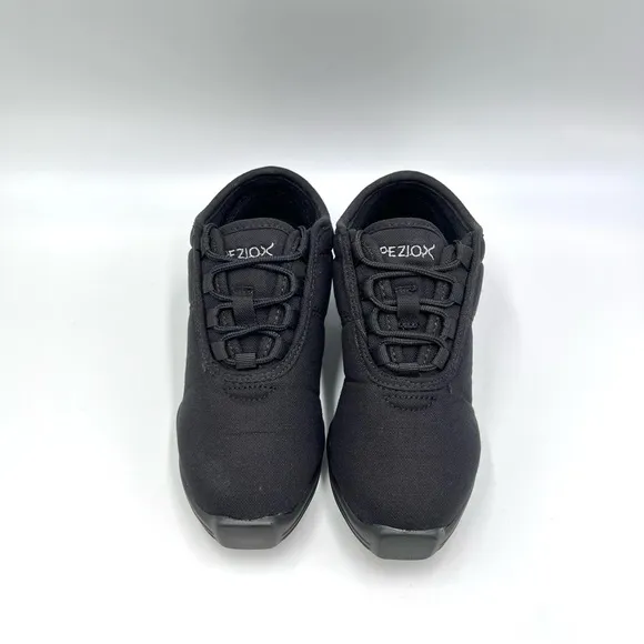 Capezio Kids DS03 Black Canvas Dansneakers Dance Sneakers Shoes Big Girls 4 NEW