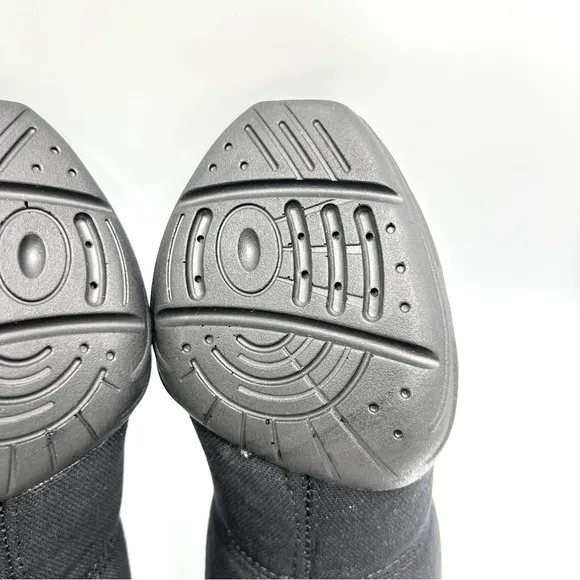 Capezio Kids DS03 Black Canvas Dansneakers Dance Sneakers Shoes Big Girls 4 NEW