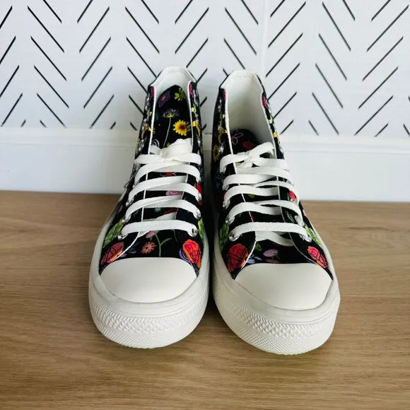 🤩Chuck Taylor All Star Move Platform Festival Fruits Floral Sz 7 Black A06064C
