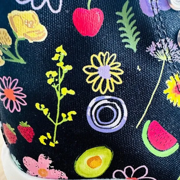 🤩Chuck Taylor All Star Move Platform Festival Fruits Floral Sz 7 Black A06064C