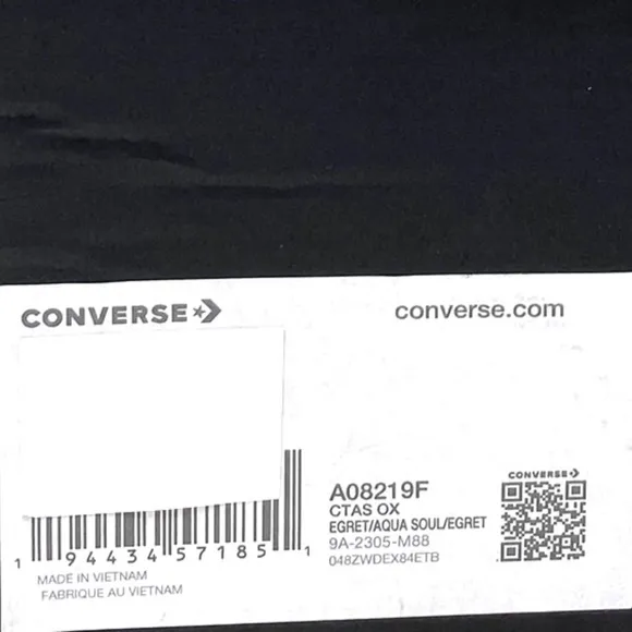 Converse Chuck Taylor OX Egret Shoe Casual Women's Size Low Top Sneakers A08219F