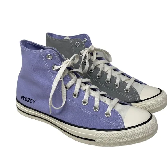 Converse Chuck Taylor Shoe High Top Gray Violet Canvas Men's Custom 152620C-WWVW